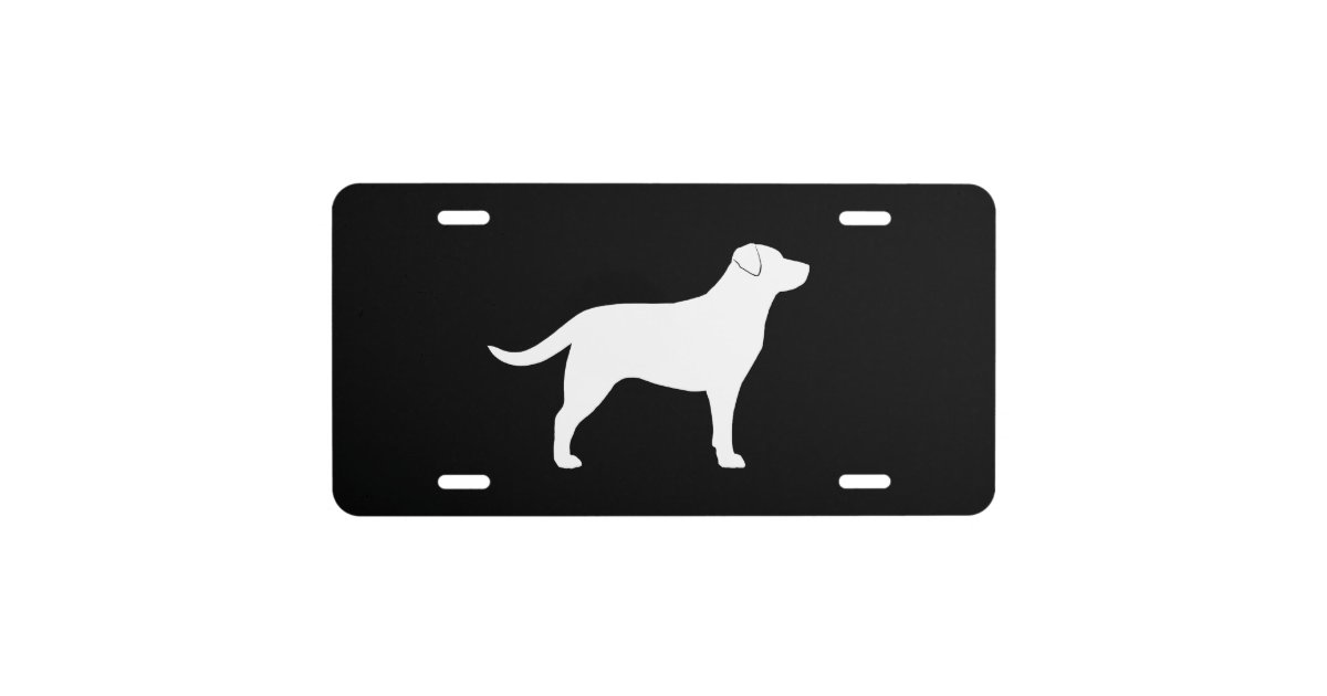 Labrador Retriever Dog Breed Silhouette License Plate Zazzle
