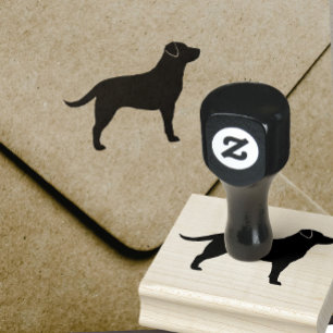 Labrador Retriever Dog Breed Silhouette Rubber Stamp