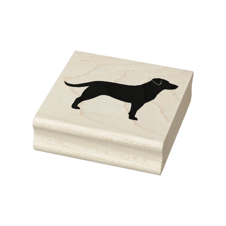 Labrador Retriever Dog Breed Silhouette Rubber Stamp | Zazzle