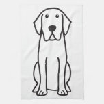 Labrador Retriever Dog Cartoon Kitchen Towel at Zazzle