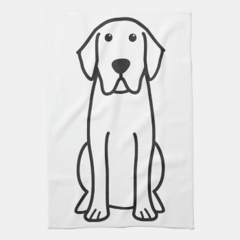 Labrador Retriever Dog Cartoon Kitchen Towel by DogBreedCartoon at Zazzle