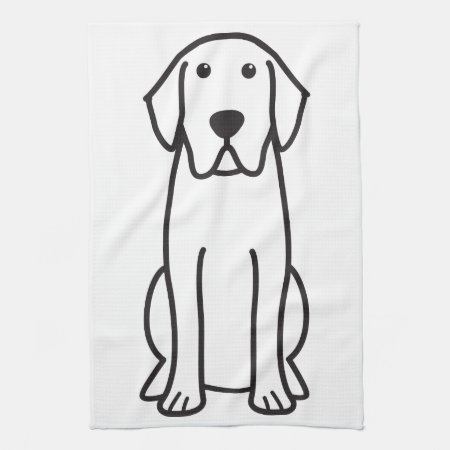 Labrador Retriever Dog Cartoon Kitchen Towel