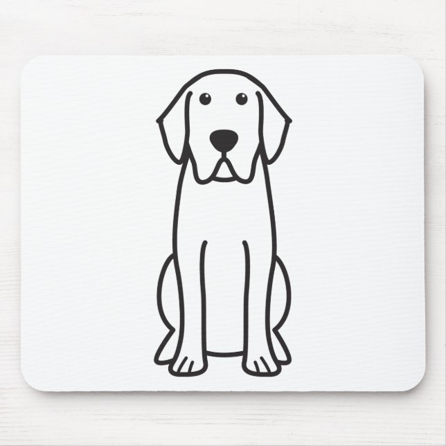 Labrador Retriever Dog Cartoon Mouse Pad (Front)