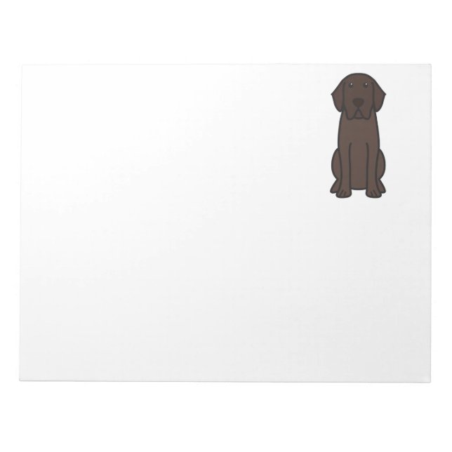 Labrador Retriever Dog Cartoon Notepad (Front)