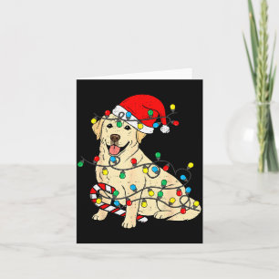 Labrador Retriever Dog Christmas Lights Xmas Pet D Card