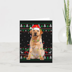 Labrador Retriever Dog Christmas Ugly Sweater Ligh Card