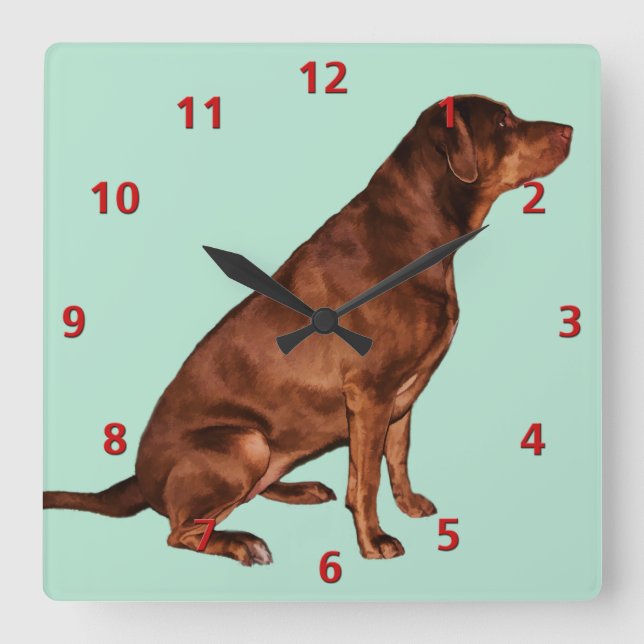 Labrador Retriever Dog Clock Customizable (Front)