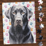 Labrador Retriever Dog Colorful Paw Prints Jigsaw Puzzle<br><div class="desc">Looking for a fun and engaging activity to share with your family this holiday season? Look no further than our jigsaw puzzle collection featuring playful Labrador Retrievers! As a dog lover, you'll adore the variety of designs we offer, including cute and cuddly puppies, lovable yellow, chocolate, and black Labs, and...</div>