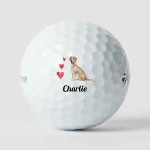 Labrador Retriever Dog Custom Name   Golf Balls