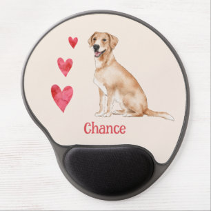 Labrador Retriever Dog Customizable Pet Name Gel Mouse Pad