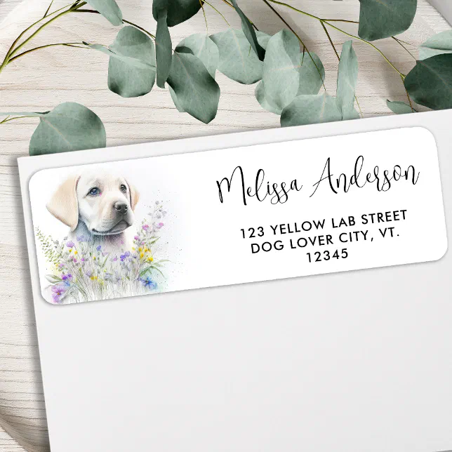 Mailing Labels Dogs Labrador Retriever Dog Cute Puppy Return Address Label | Zazzle