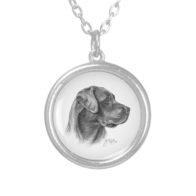 Labrador Retriever Dog Fine Art Pendant (Front)