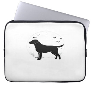 Labrador Retriever Dog – Halloween Moon Silhouette Laptop Sleeve
