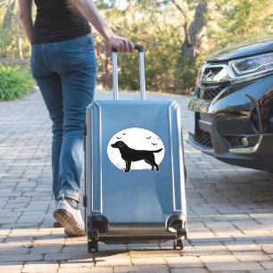 Labrador Retriever Dog � Halloween Moon Silhouette Sticker