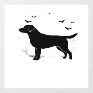 Labrador Retriever Dog � Halloween Moon Silhouette Wall Decal