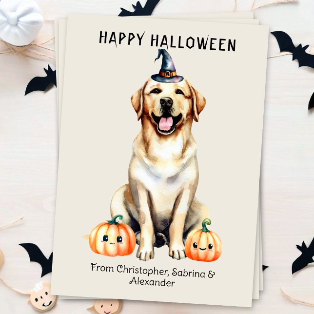 Labrador Retriever Dog Happy Halloween Holiday Card