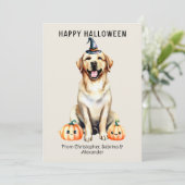 Labrador Retriever Dog Happy Halloween Holiday Card (Standing Front)