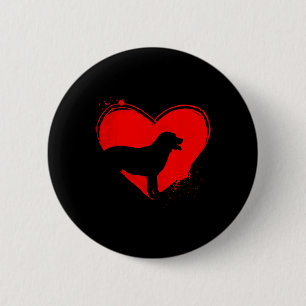 Labrador Retriever Dog Heart Shape Valentine Dog L Button