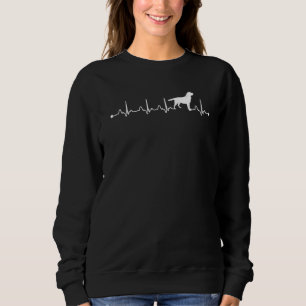 Labrador Retriever Dog Heartbeat Ekg Dog Mom Sweatshirt