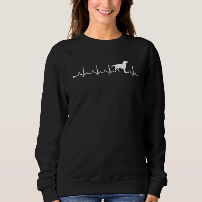 Labrador Retriever Dog Heartbeat Ekg Dog Mom Sweatshirt (Front)