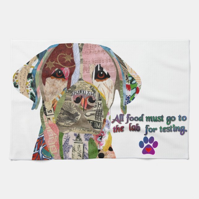 Labrador Retriever Dog Kitchen Towel (Horizontal)