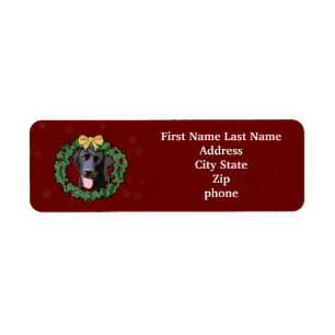 Labrador Retriever Dog: Lab Dog for Christmas Label