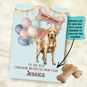Labrador Retriever Dog Mom/Dad Birthday Card