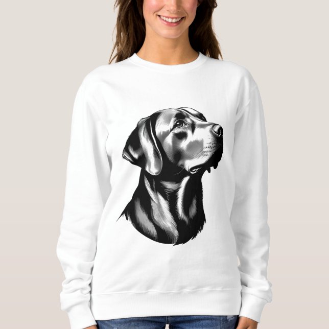 Labrador Retriever Dog Mom Illustration Sweatshirt (Front)