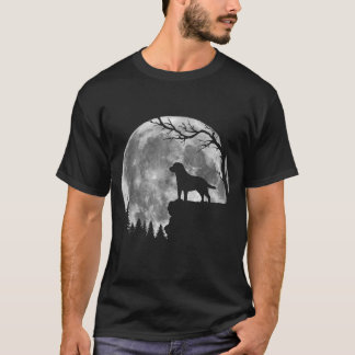 Labrador Retriever Dog Moon Silhouette Halloween T-Shirt