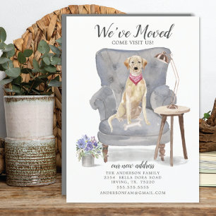 Labrador retriever Dog Moving Announcement