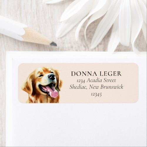 Labrador Retriever Dog Personalized Address Label
