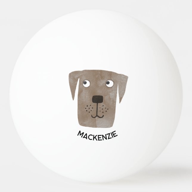 Labrador Retriever Dog Personalized Ping Pong Ball (Front)