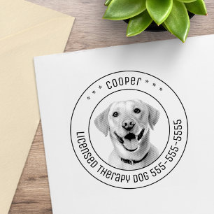 Labrador Retriever Dog Pet Photo Round Rubber Stamp