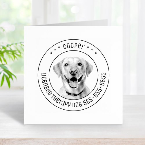 Labrador Retriever Dog Pet Photo Round Rubber Stamp