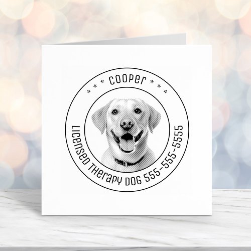 Labrador Retriever Dog Pet Photo Round Self_inking Stamp