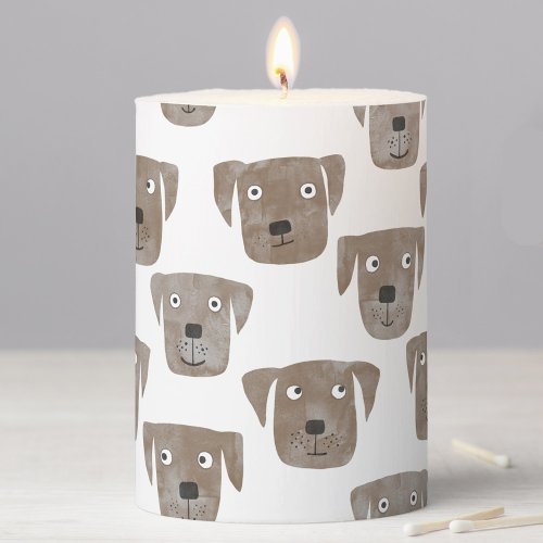 Labrador Retriever Dog Pillar Candle