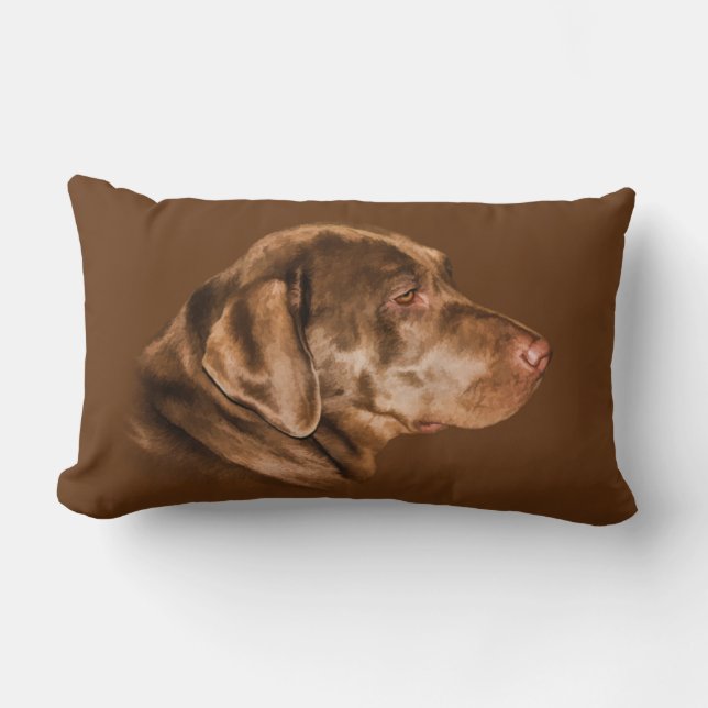 Labrador Retriever Dog, Pillow, Customizable Lumbar Pillow (Front)
