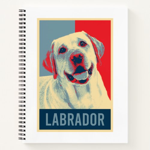 Labrador Retriever Dog Portrait Pop Art Notebook