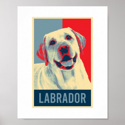 Labrador Retriever Dog Portrait Pop Art Poster