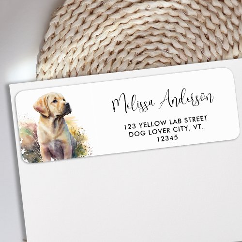 Labrador Retriever Dog Puppy Modern Return Address Label