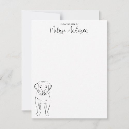Labrador Retriever Dog Puppy Simple Personalized Note Card