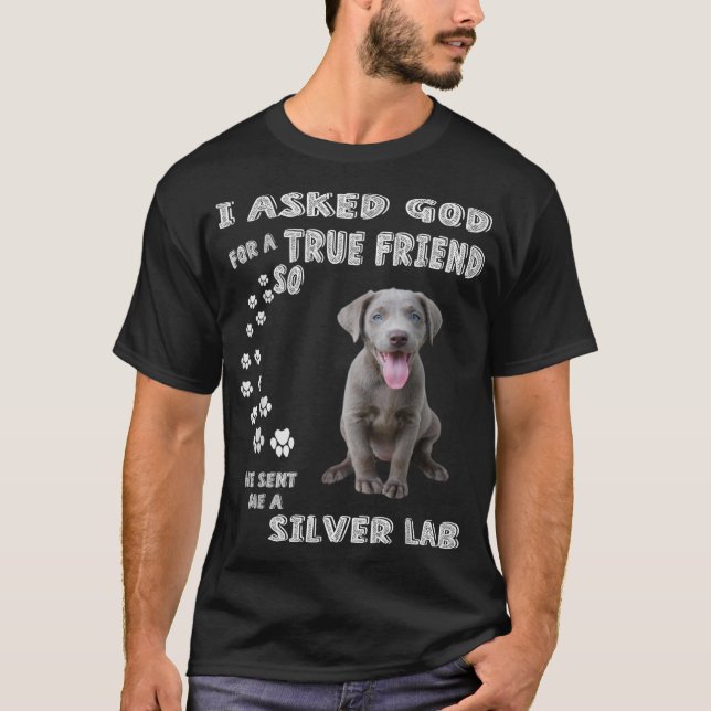 Labrador Retriever Dog Quote Mom Dad Print, Cute S T-Shirt (Front)