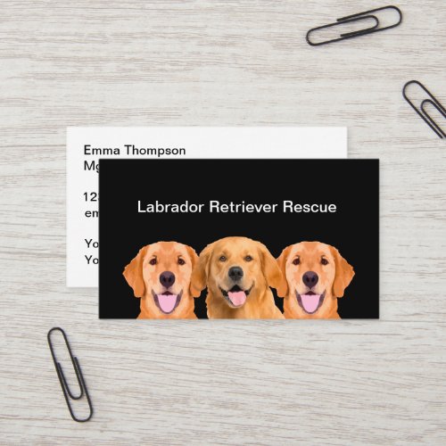 Labrador Retriever Dog Rescue Business Card