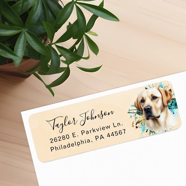 Labrador Retriever Dog Return Address Label (Creator Uploaded)