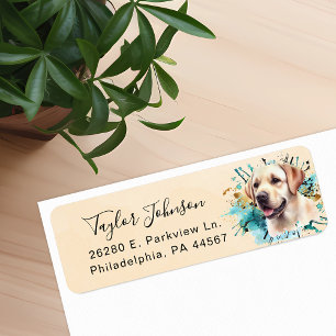 Labrador Retriever Dog Return Address Label