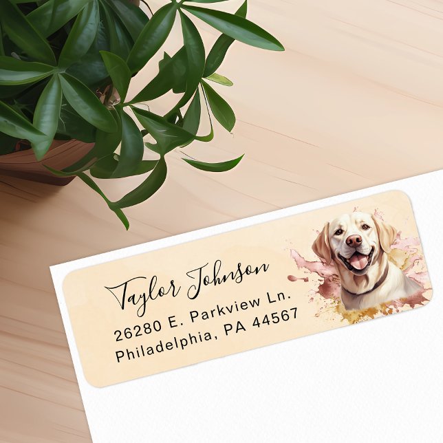 Labrador Retriever Dog Return Address Label (Creator Uploaded)
