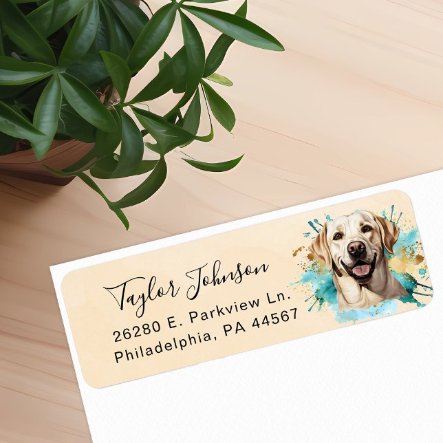 Labrador Retriever Dog Return Address Label (Creator Uploaded)