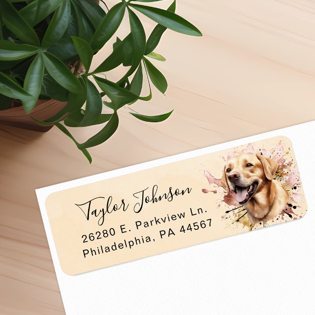 Labrador Retriever Dog Return Address Label (Creator Uploaded)