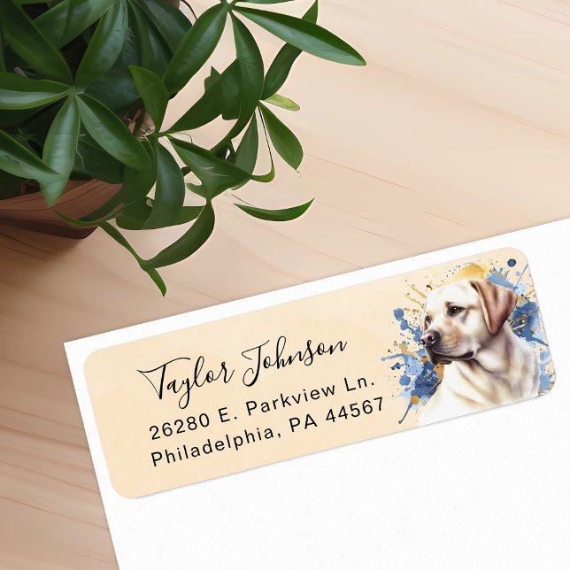 Labrador Retriever Dog Return Address Label (Creator Uploaded)