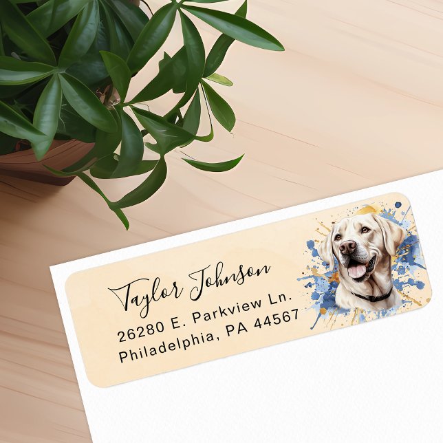 Labrador Retriever Dog Return Address Label (Creator Uploaded)